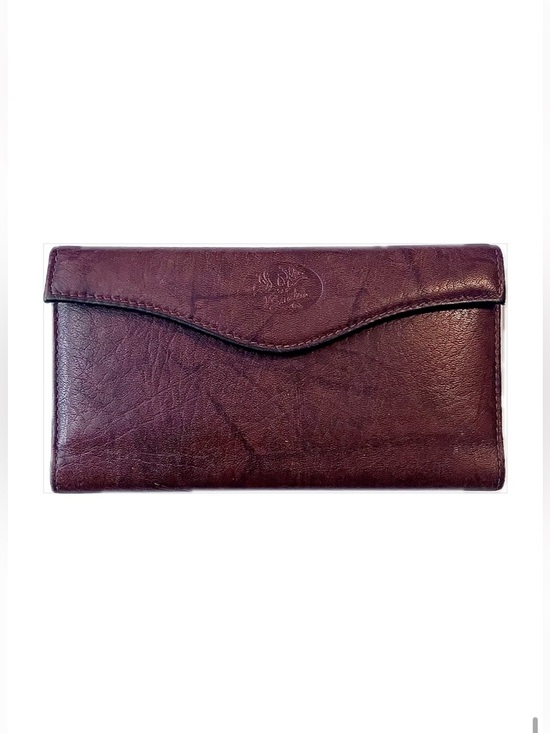 Buxton Handbags - BUXTON Genuine High Grade Leather 8” Wallet w Checkbook Cover Marbled Brown EEUC